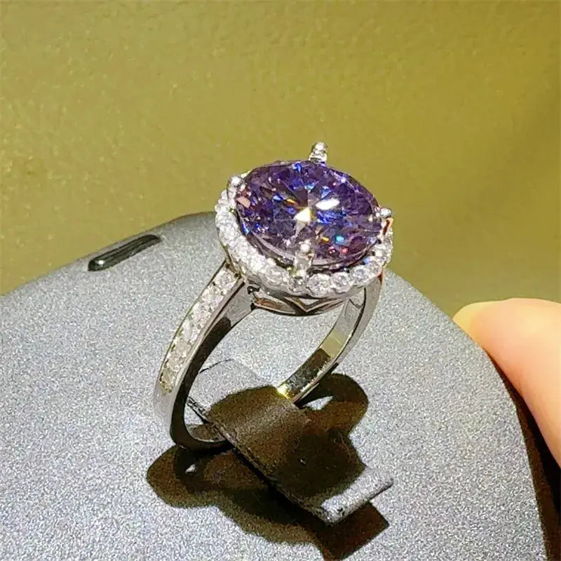 3 Carat Moissanite Zircon 925 Sterling Silver Ring - SmileBen