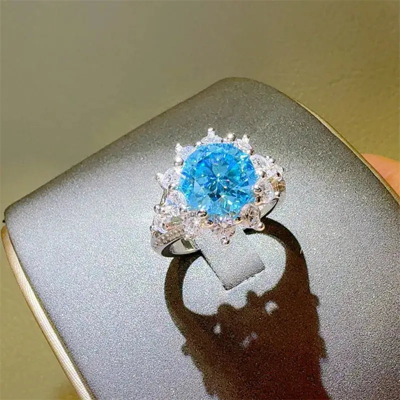 3 Carat Moissanite Zircon 925 Sterling Silver Ring - SmileBen