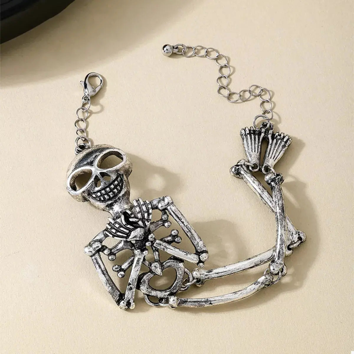 Alloy Skull Necklace and Bracelet Jewelry Set - SmileBen