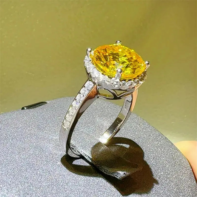3 Carat Moissanite Zircon 925 Sterling Silver Ring - SmileBen