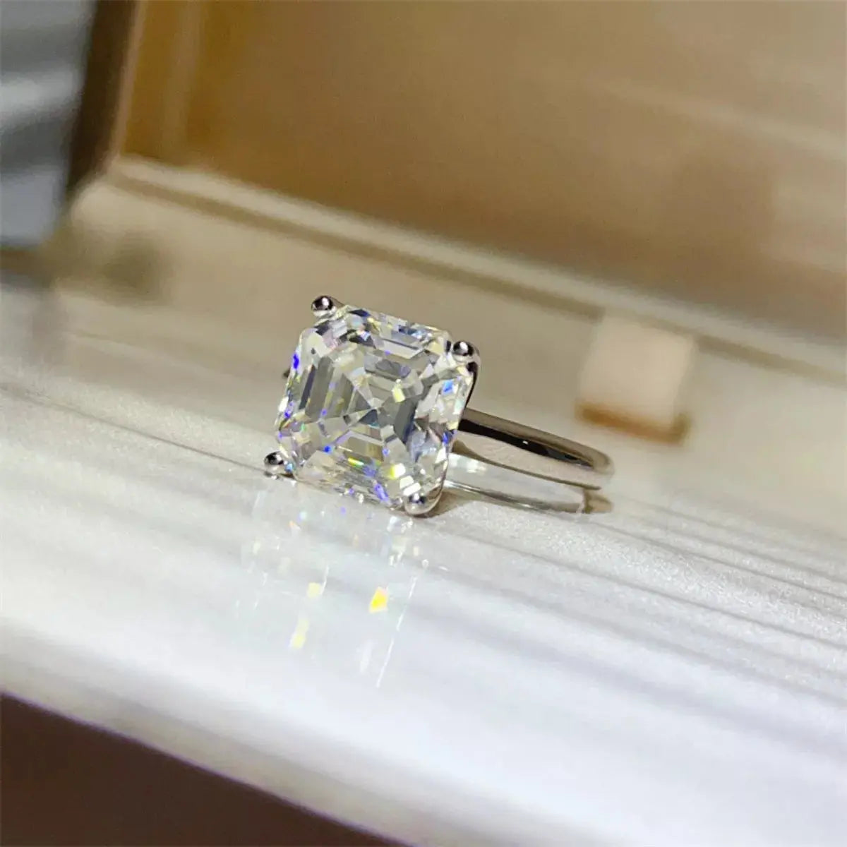5 Carat Moissanite 925 Sterling Silver Ring - SmileBen