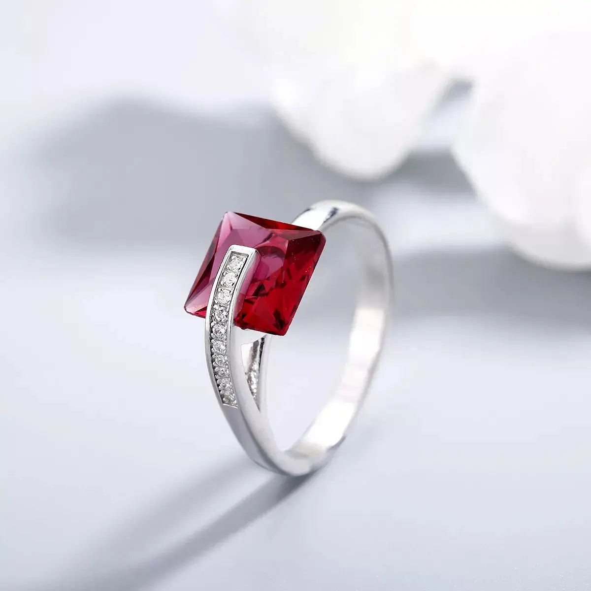 925 Sterling Silver Square Ring - SmileBen
