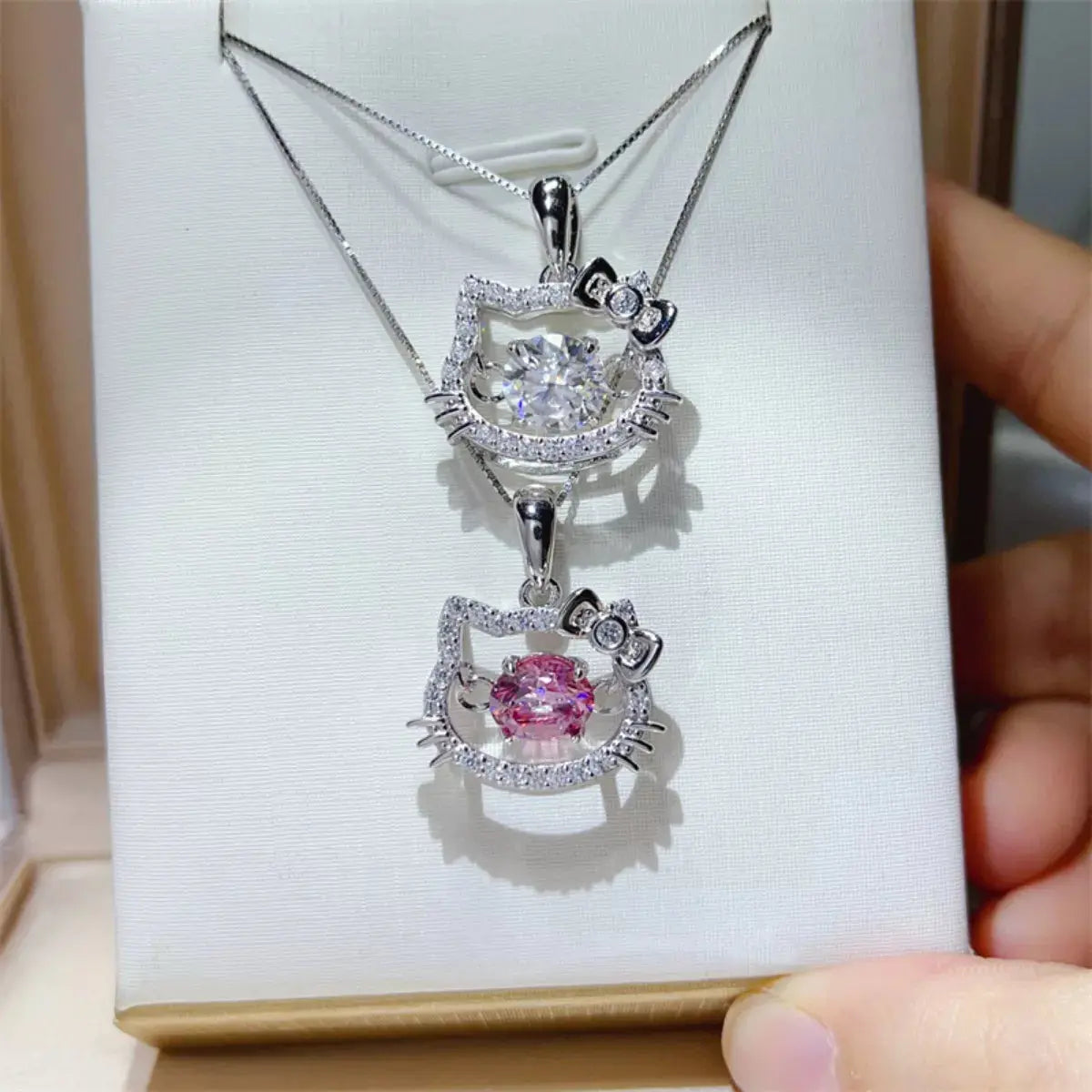 2 Carat Moissanite 925 Sterling Pendant Silver - SmileBen