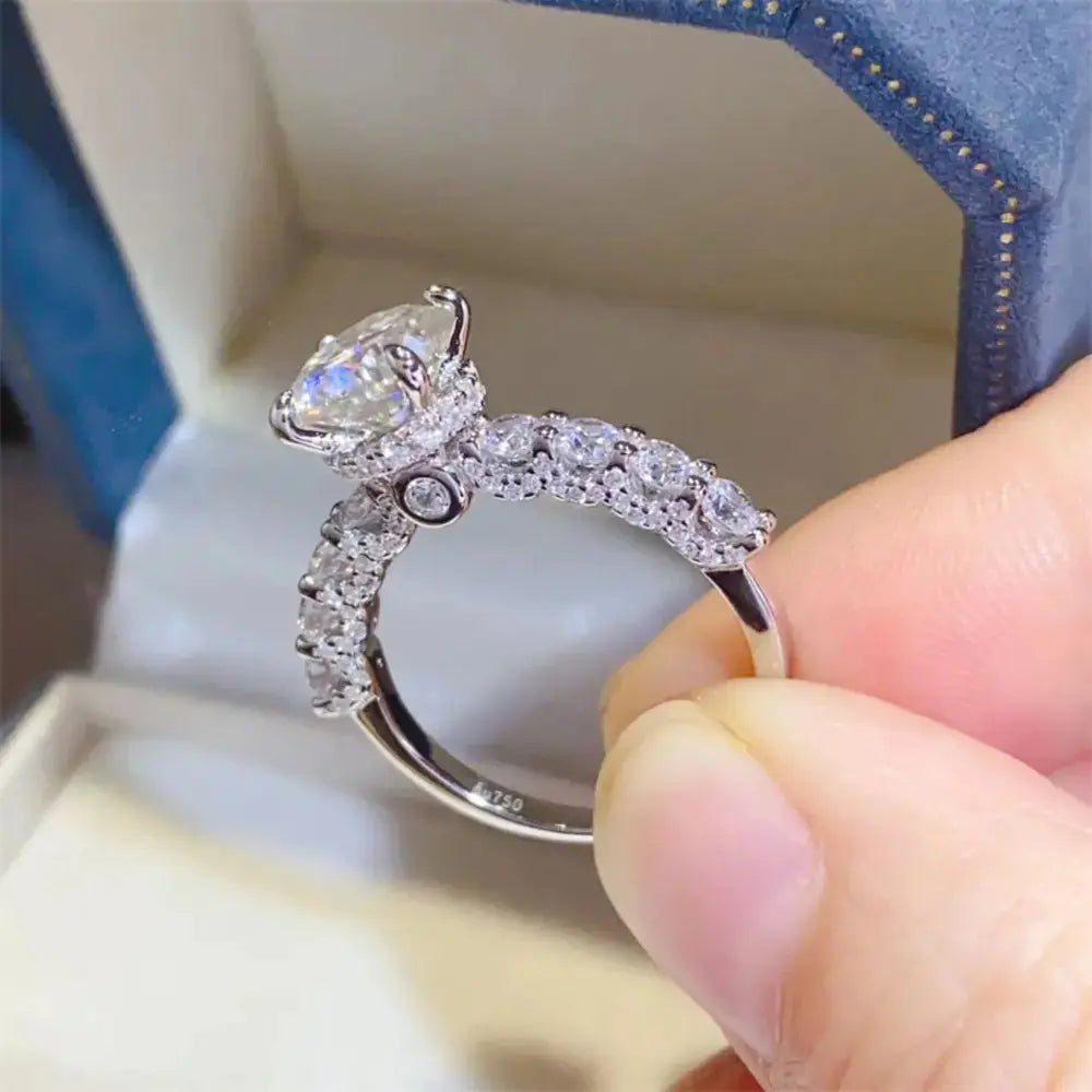 2 Carat Moissanite 925 Sterling Silver Ring - SmileBen