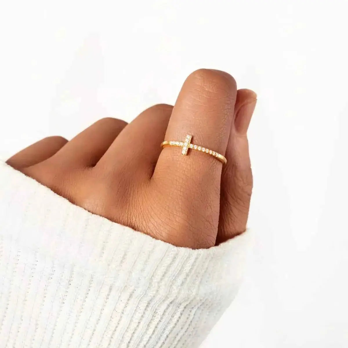 925 Sterling Silver Cross Ring