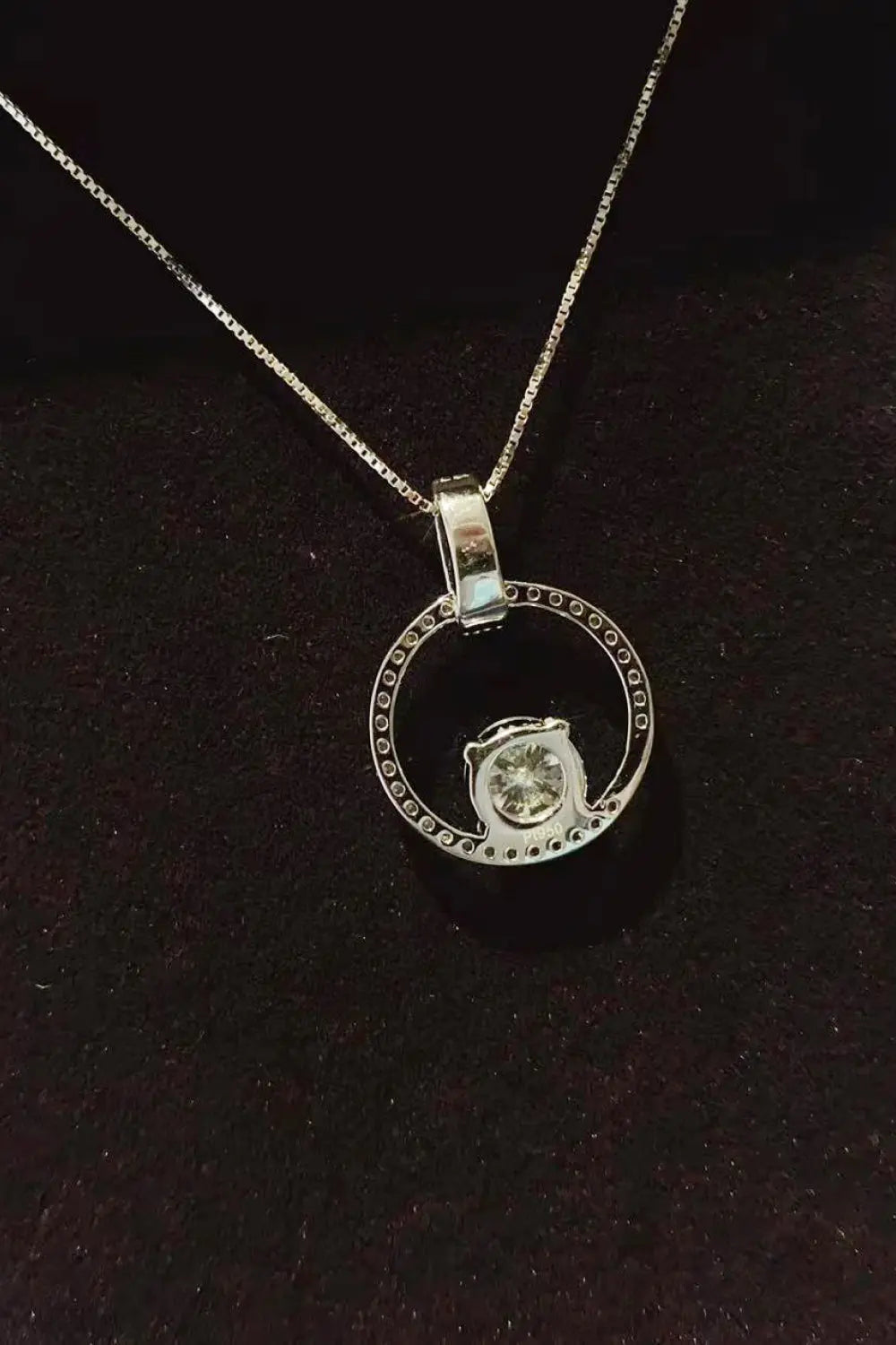 1 Carat Moissanite 925 Sterling Silver Necklace - SmileBen