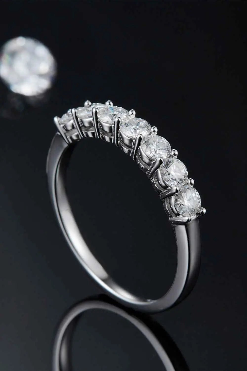 Can't Stop Your Shine Moissanite Platinum - Plated Ring - SmileBen