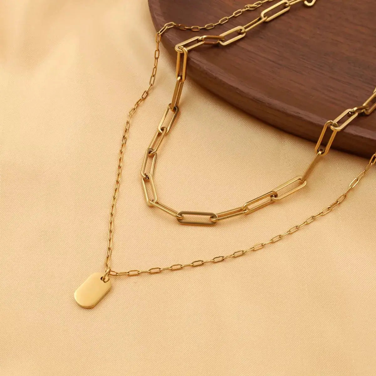 18K Gold-Plated Double Layered Necklace - SmileBen