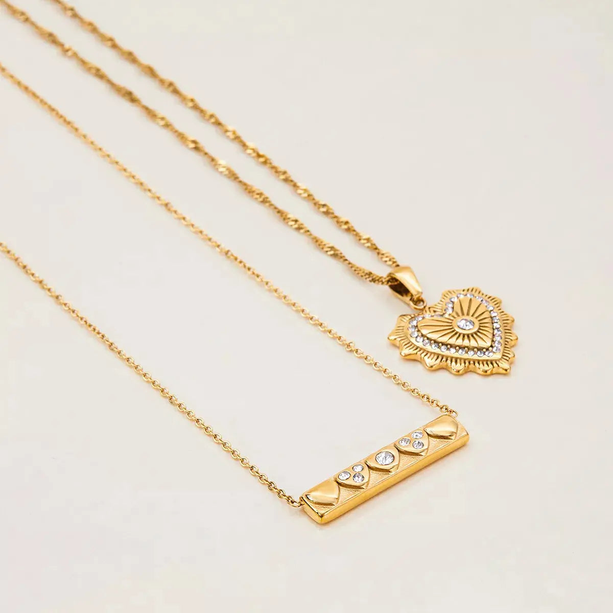 18K Gold-Plated Zircon Pendant Necklace - SmileBen