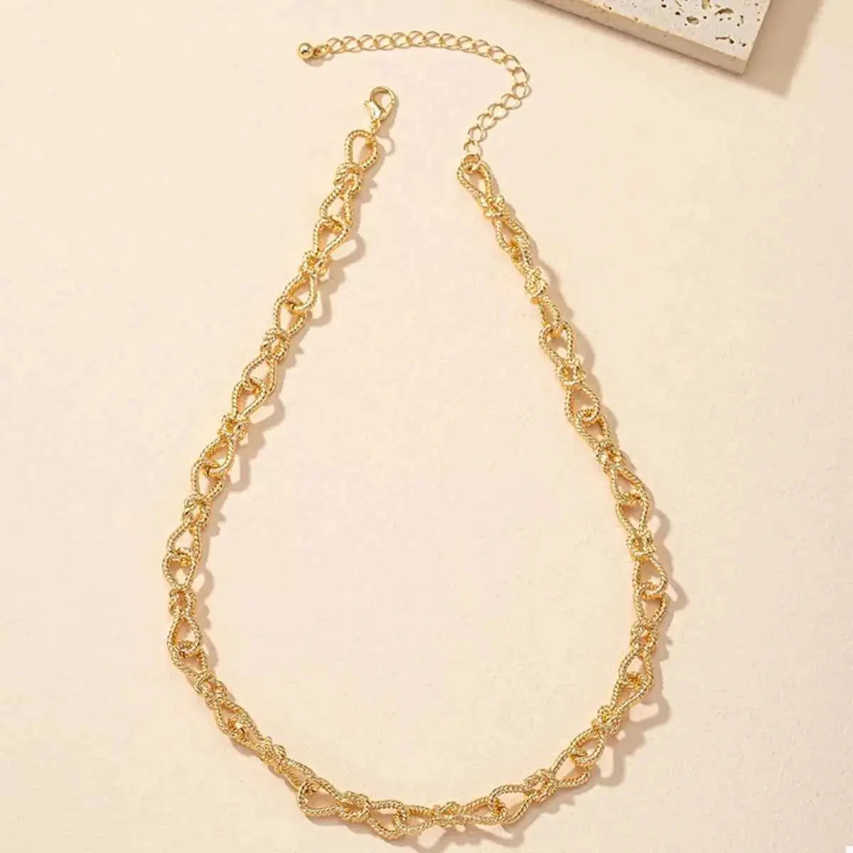 18K Gold-Plated Chain Link Necklace - SmileBen
