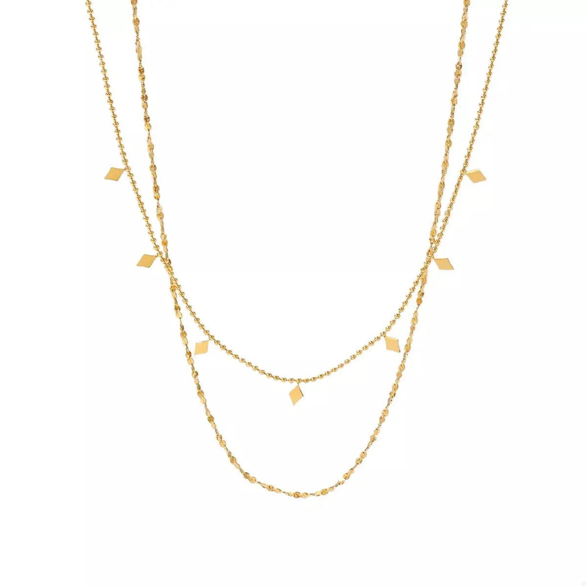 18K Gold-Plated Double Layered Necklace - SmileBen