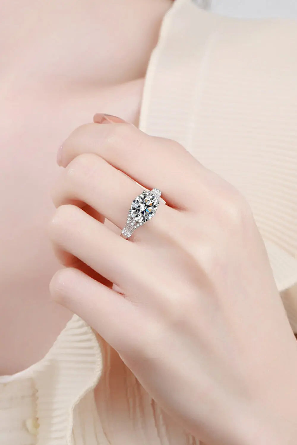Unpredictable Day 3 Carat Moissanite Ring - SmileBen