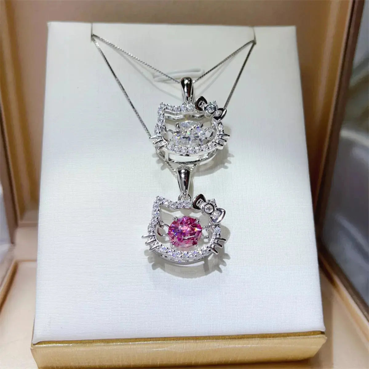 2 Carat Moissanite 925 Sterling Pendant Silver - SmileBen