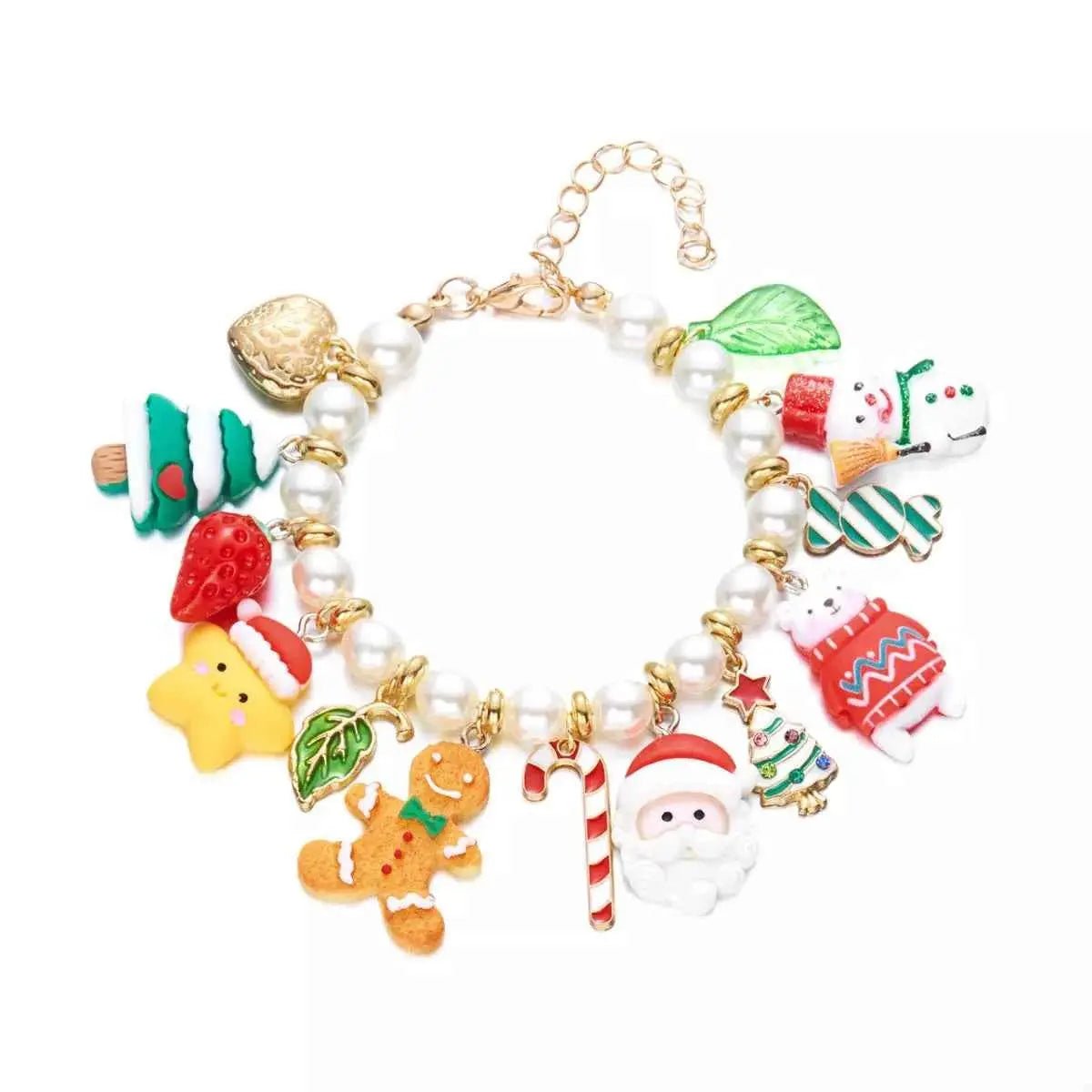 Christmas Charm Pearl Bracelet - SmileBen