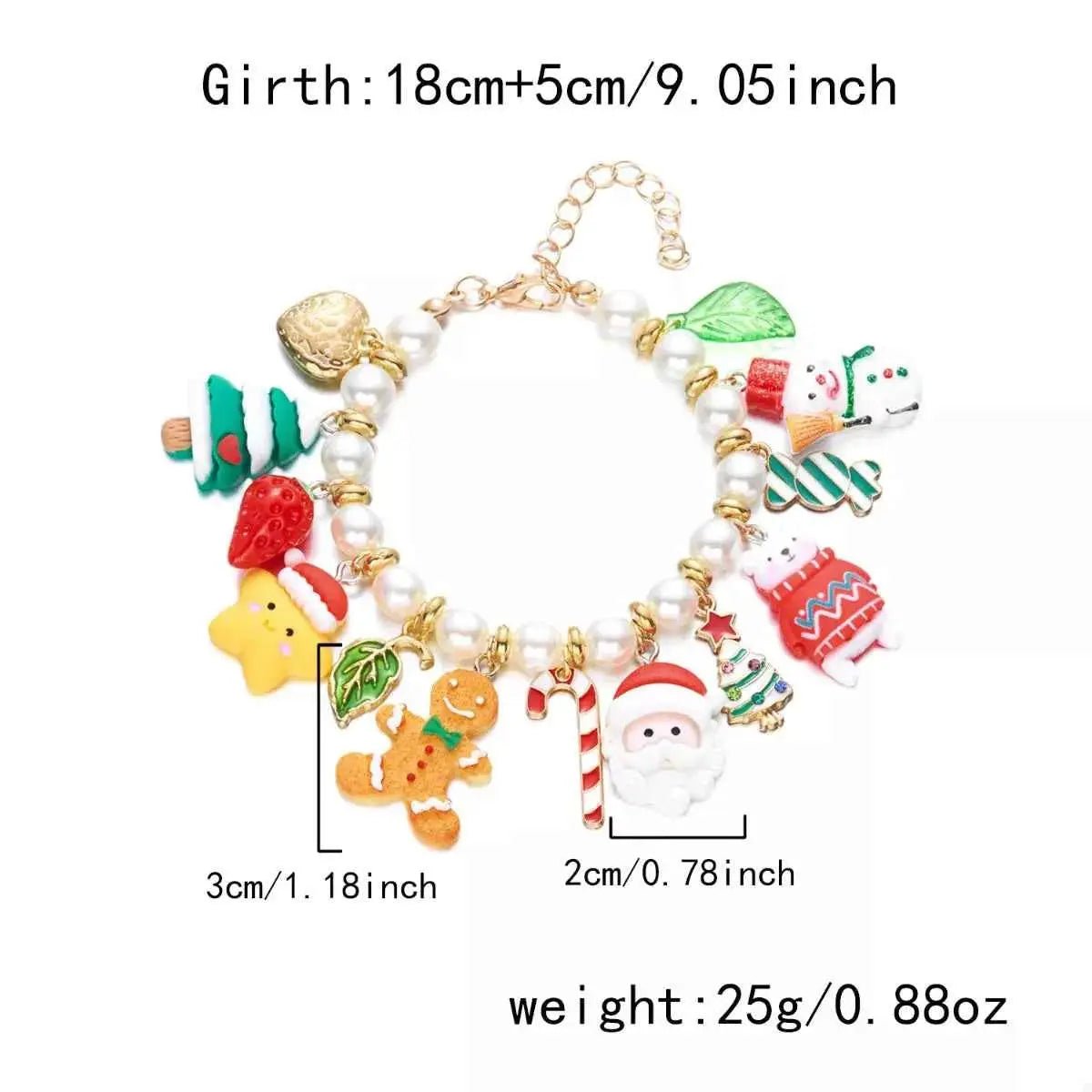 Christmas Charm Pearl Bracelet - SmileBen