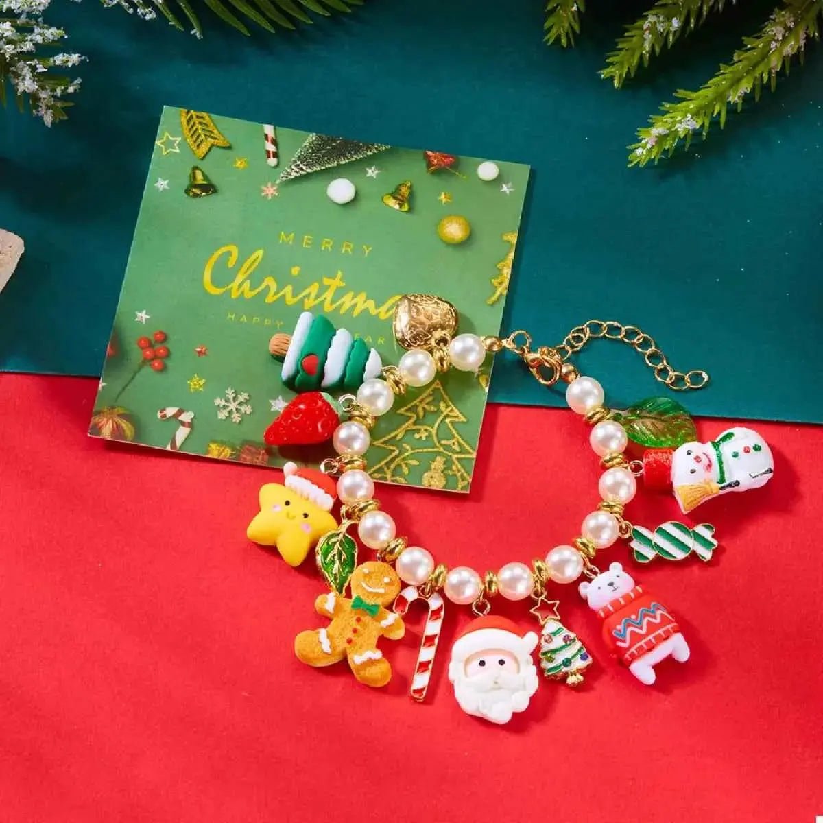 Christmas Charm Pearl Bracelet - SmileBen