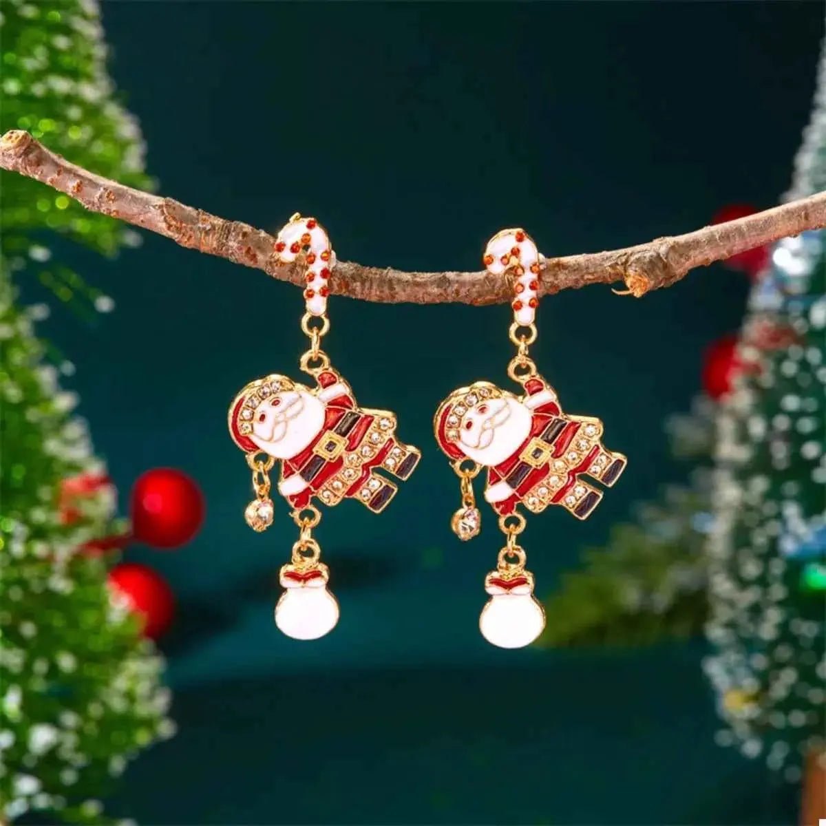 Christmas Santa Drop Earrings - SmileBen