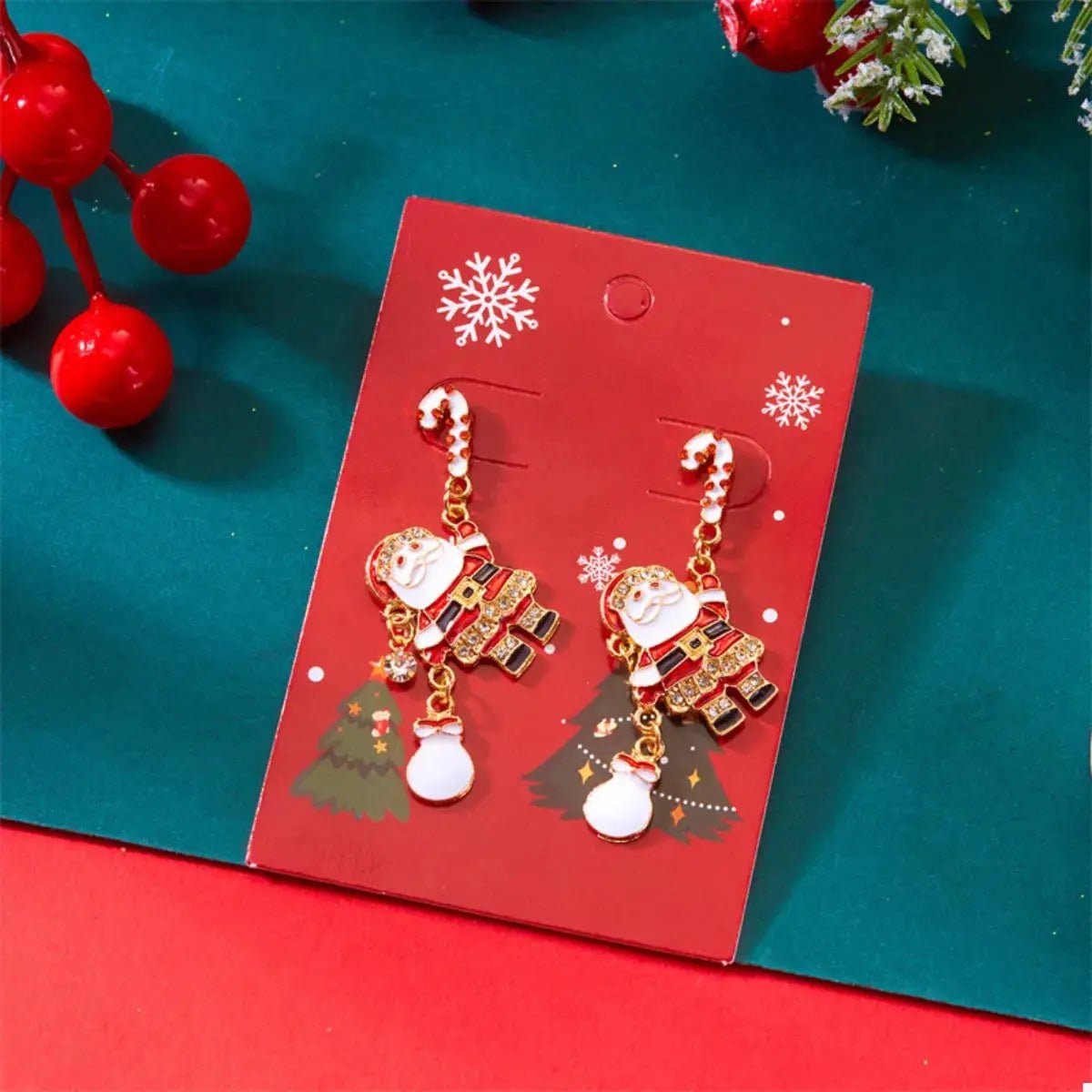Christmas Santa Drop Earrings - SmileBen