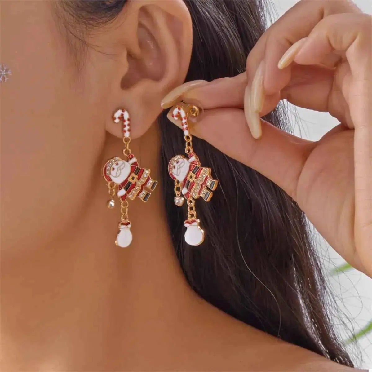 Christmas Santa Drop Earrings - SmileBen