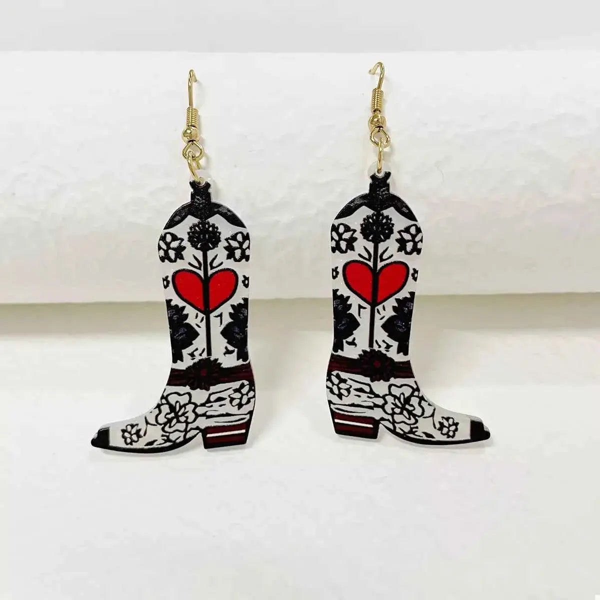Cowboy Boot Dangle Earrings - SmileBen