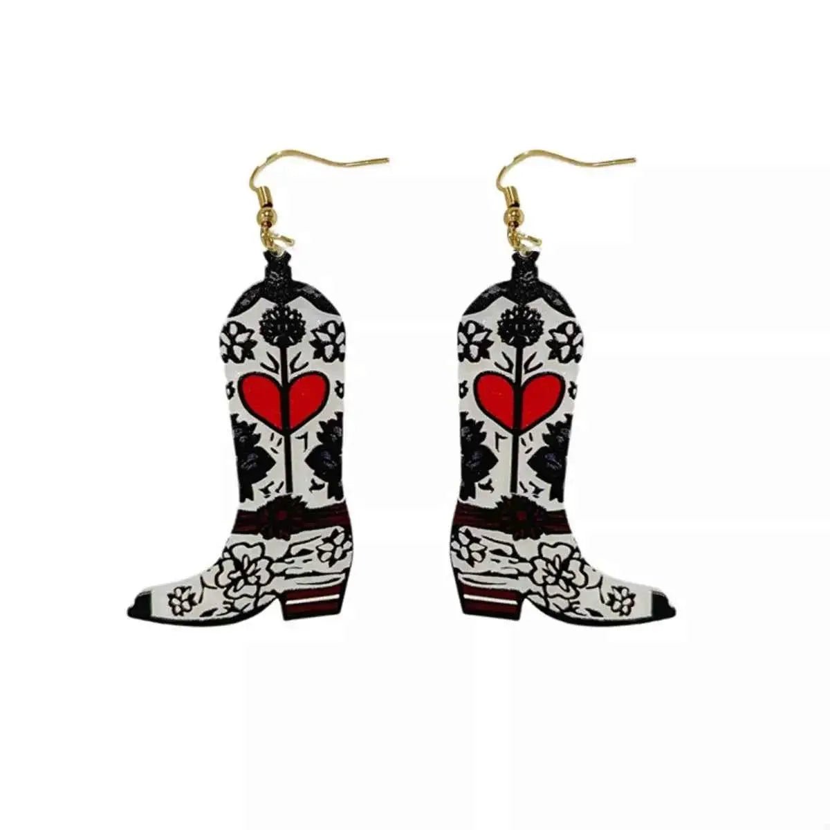 Cowboy Boot Dangle Earrings - SmileBen