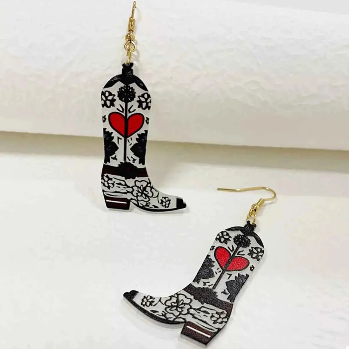 Cowboy Boot Dangle Earrings - SmileBen