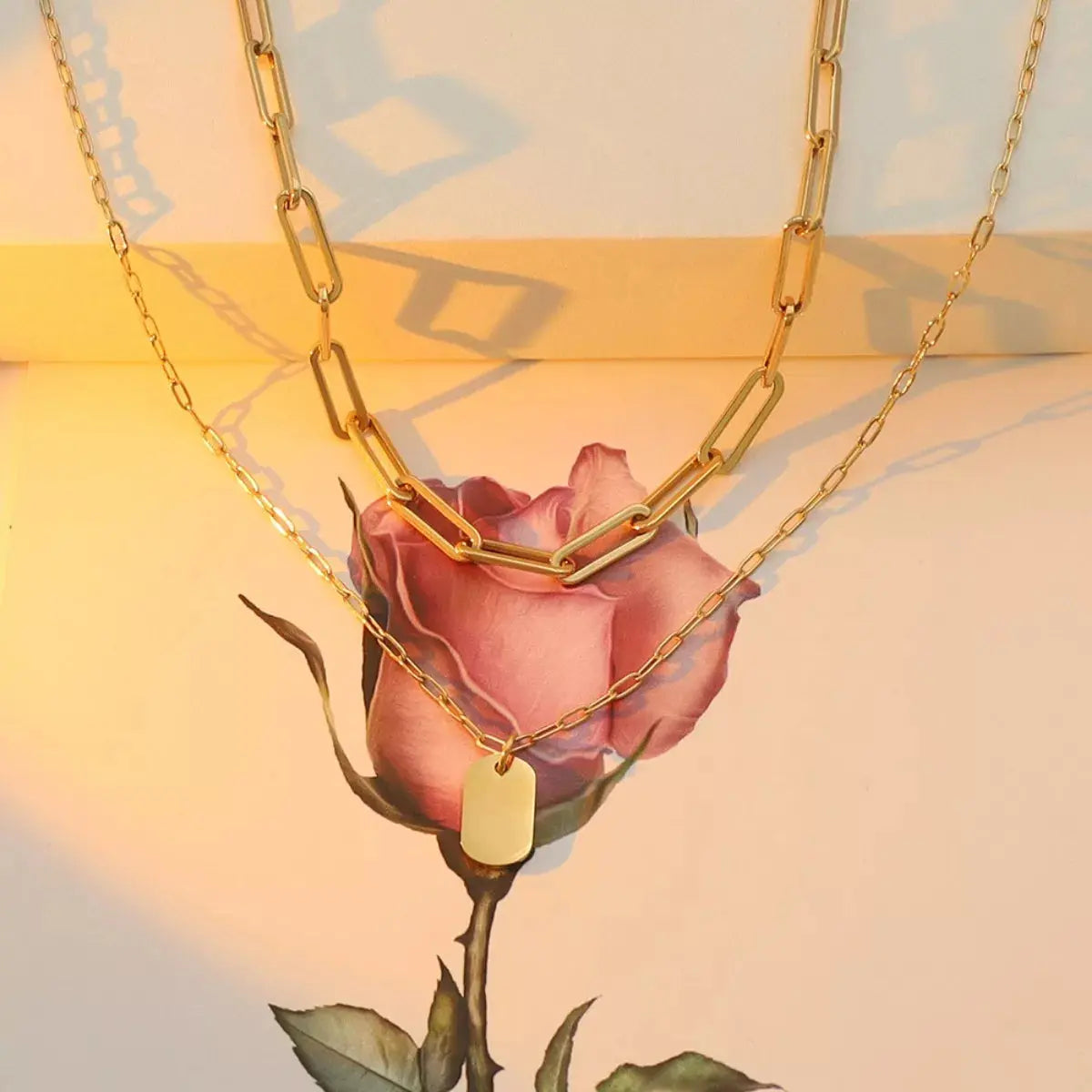 18K Gold-Plated Double Layered Necklace - SmileBen