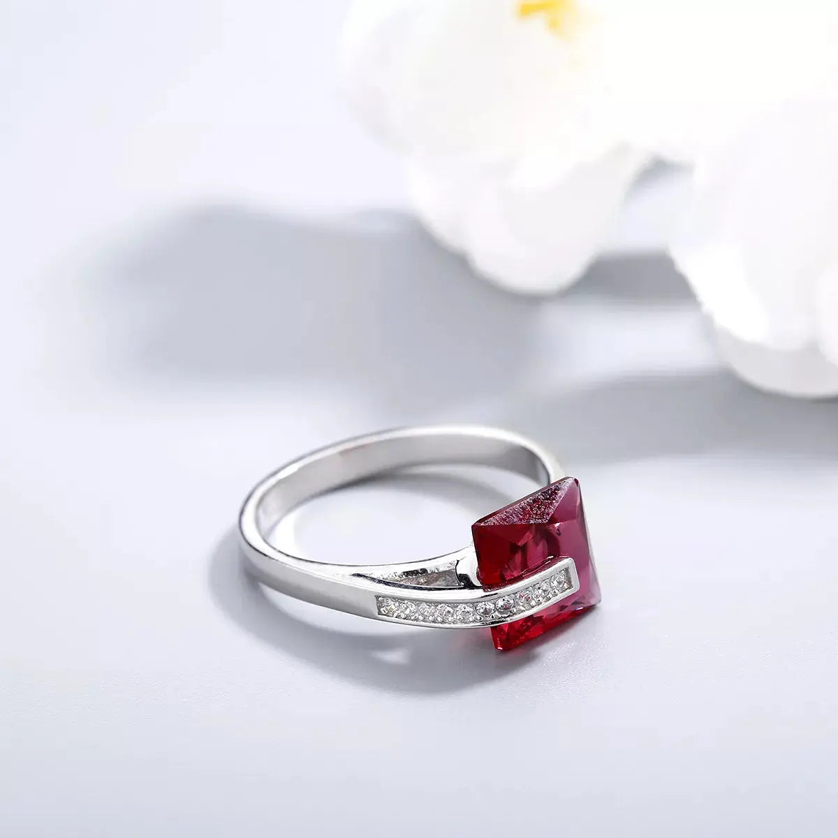 925 Sterling Silver Square Ring - SmileBen