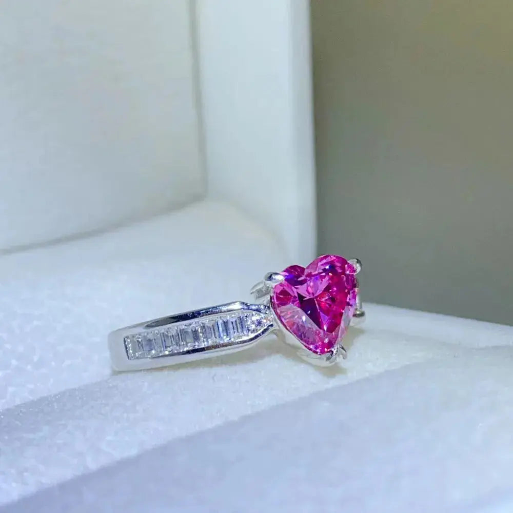 1 Carat Moissanite 925 Sterling Silver Ring - SmileBen