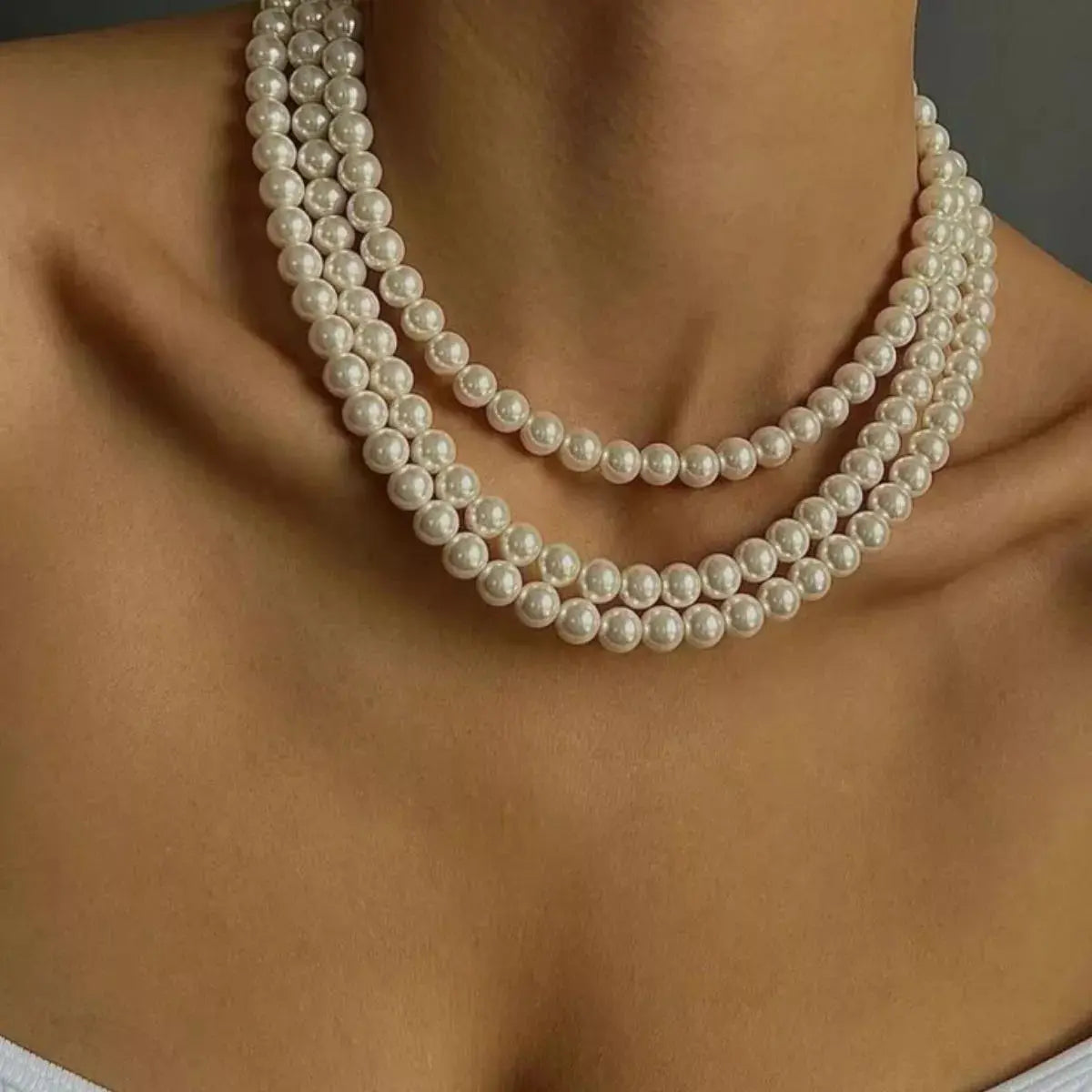 Three-Layered Pearl Necklace - SmileBen