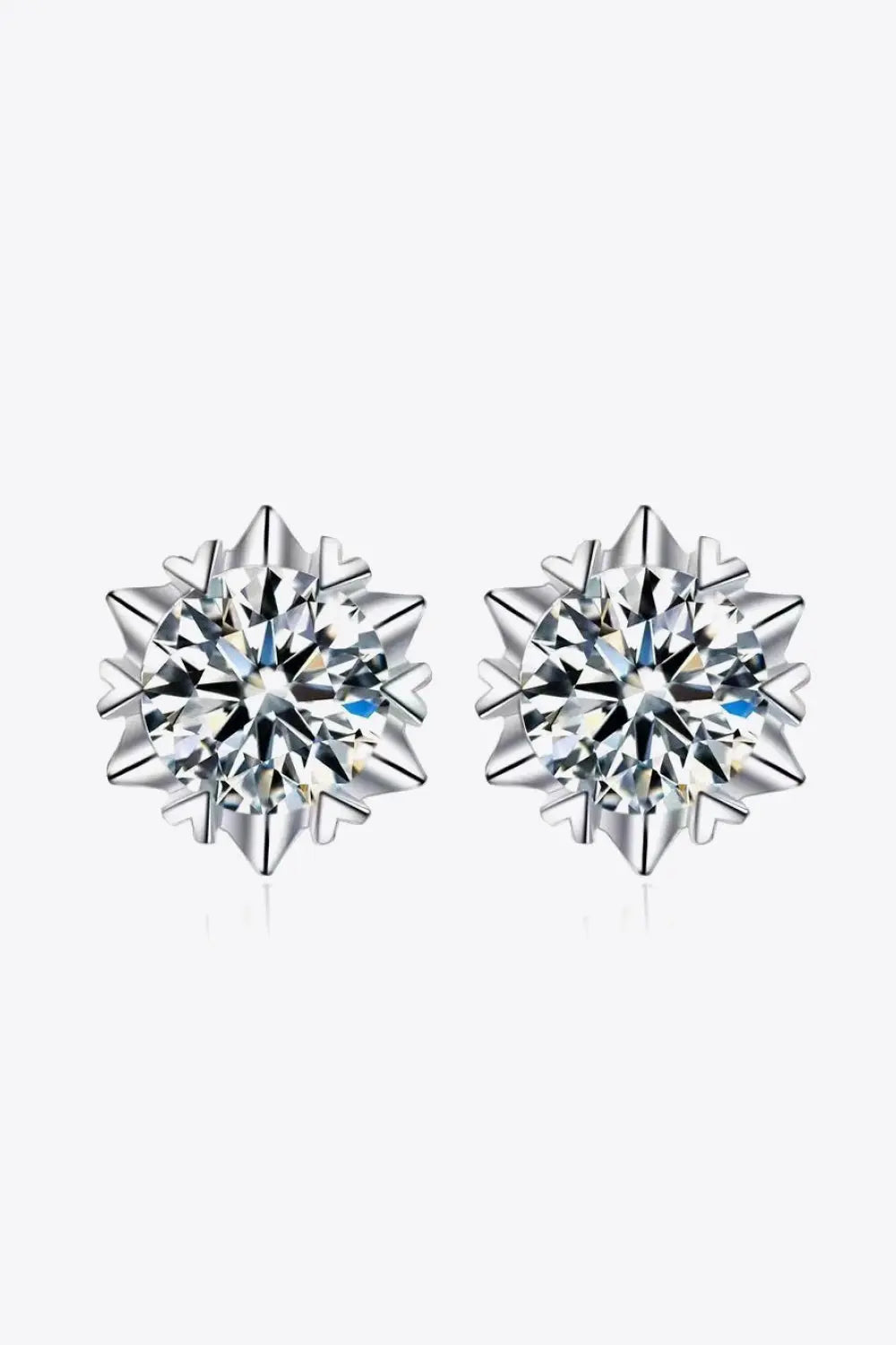 Stuck On You 4 Carat Moissanite Stud Earrings - SmileBen