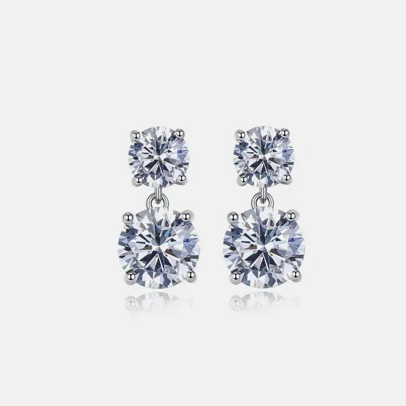 10 Carat Moissanite 925 Sterling Silver Earrings - SmileBen