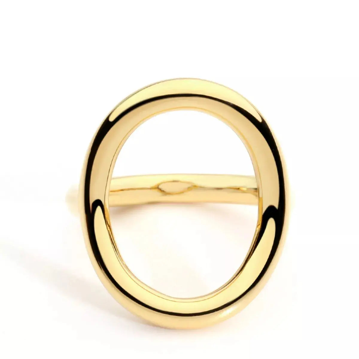 18K Gold-Plated Copper Round Ring - SmileBen