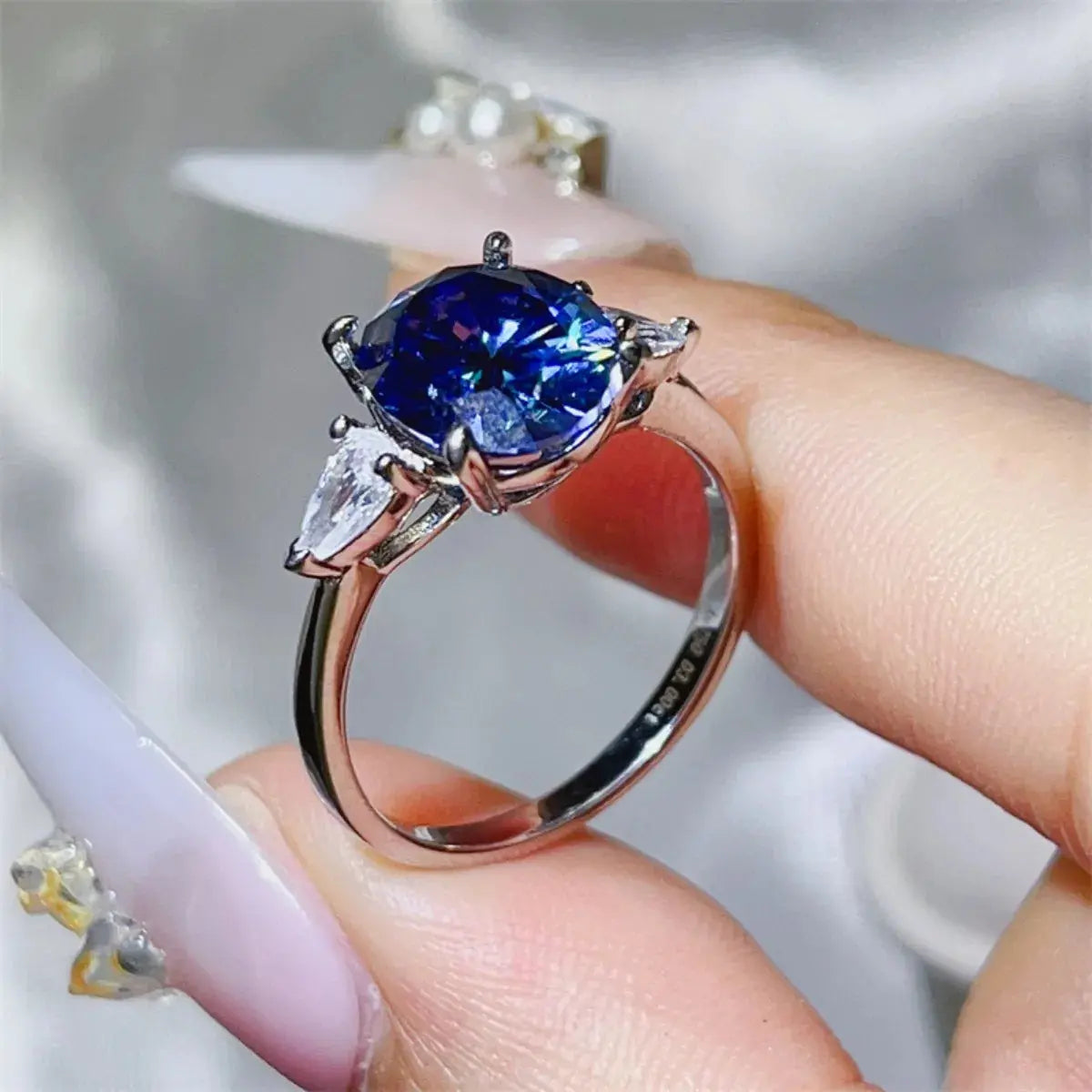 3 Carat Moissanite 925 Sterling Silver Ring - SmileBen