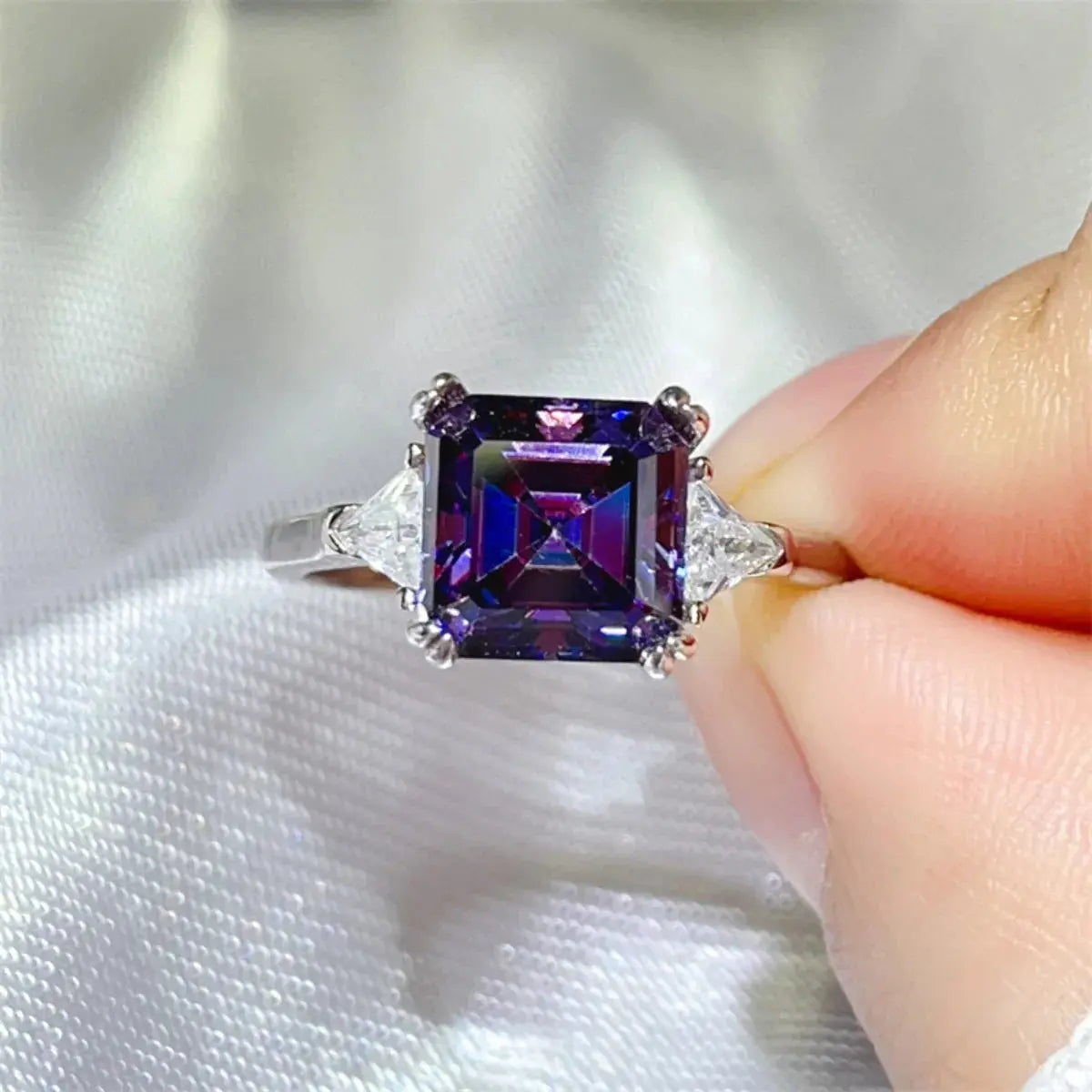 3 Carat Moissanite 925 Sterling Silver Ring - SmileBen