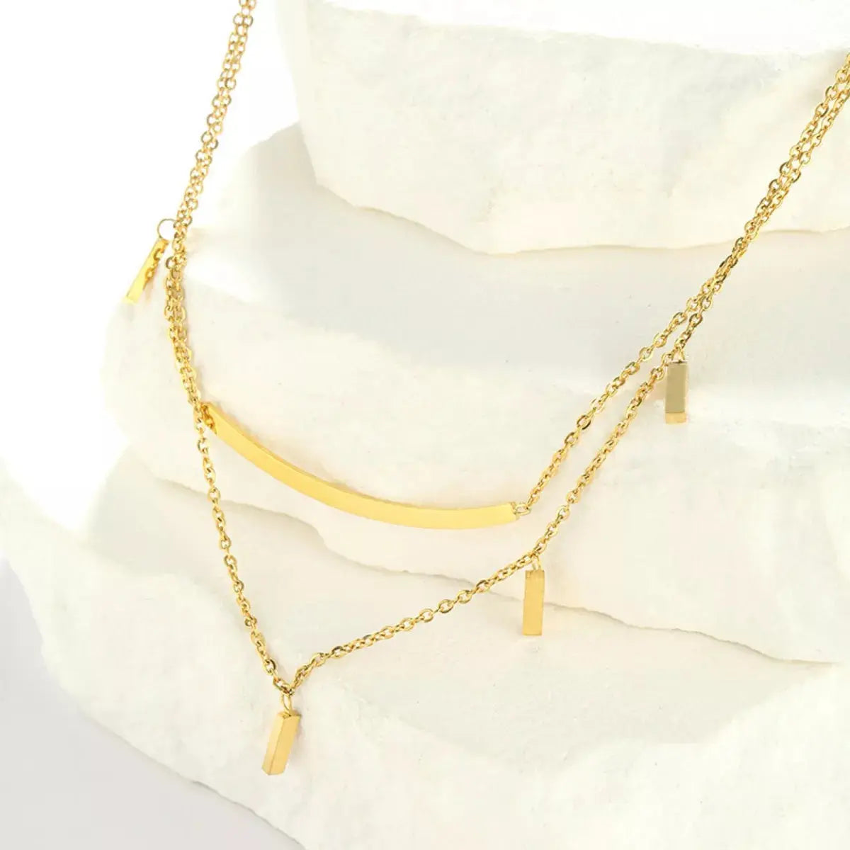 18K Gold-Plated Double Layered Necklace - SmileBen