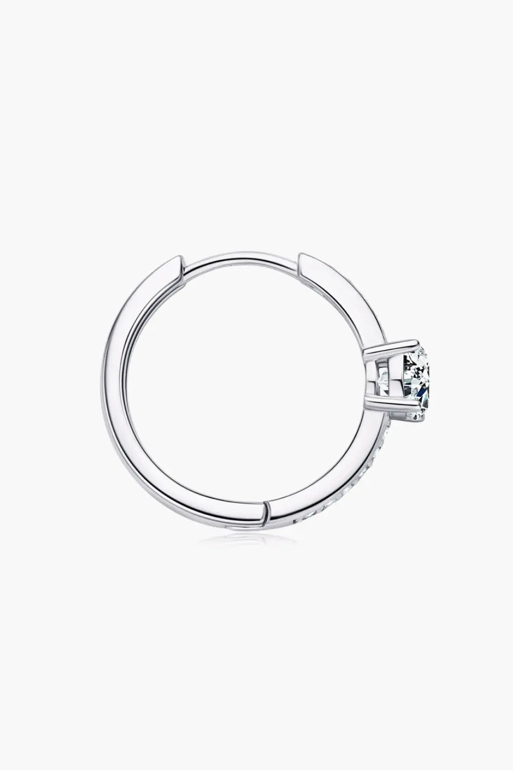 Carry Your Love 1 Carat Moissanite Platinum-Plated Earrings - SmileBen