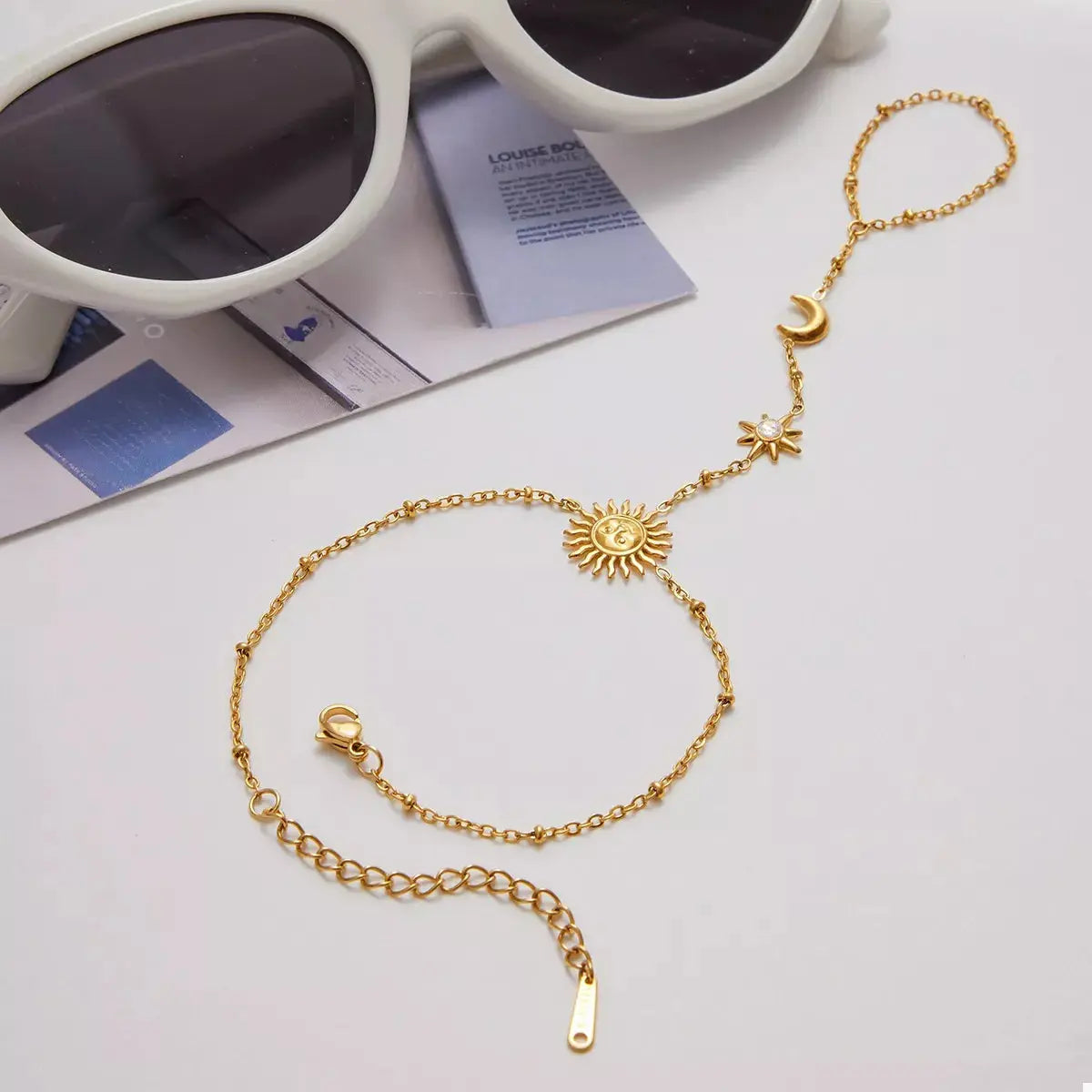18K Gold-Plated Chain Sun Bracelet - SmileBen