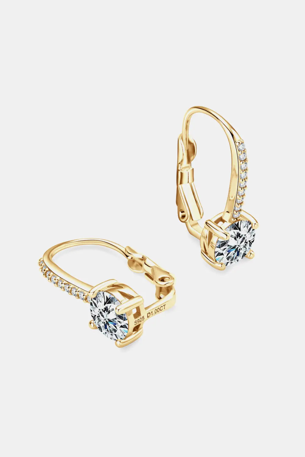2 Carat Moissanite 925 Sterling Silver Earrings - SmileBen
