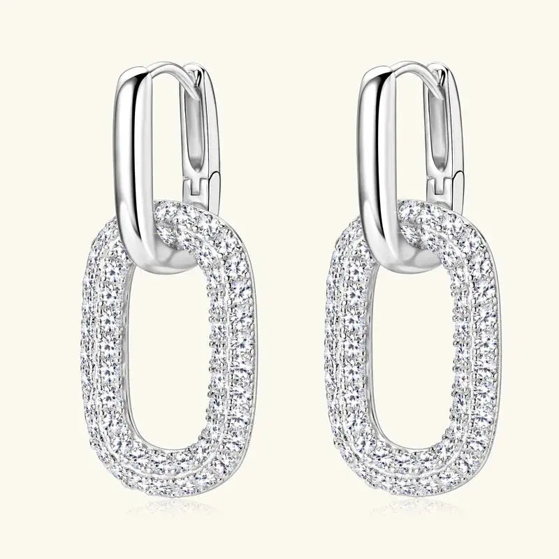 2.16 Carat Moissanite 925 Sterling Silver Earrings - SmileBen