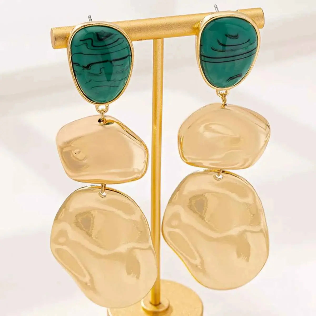 18K Gold-Plated Alloy Drop Earrings - SmileBen