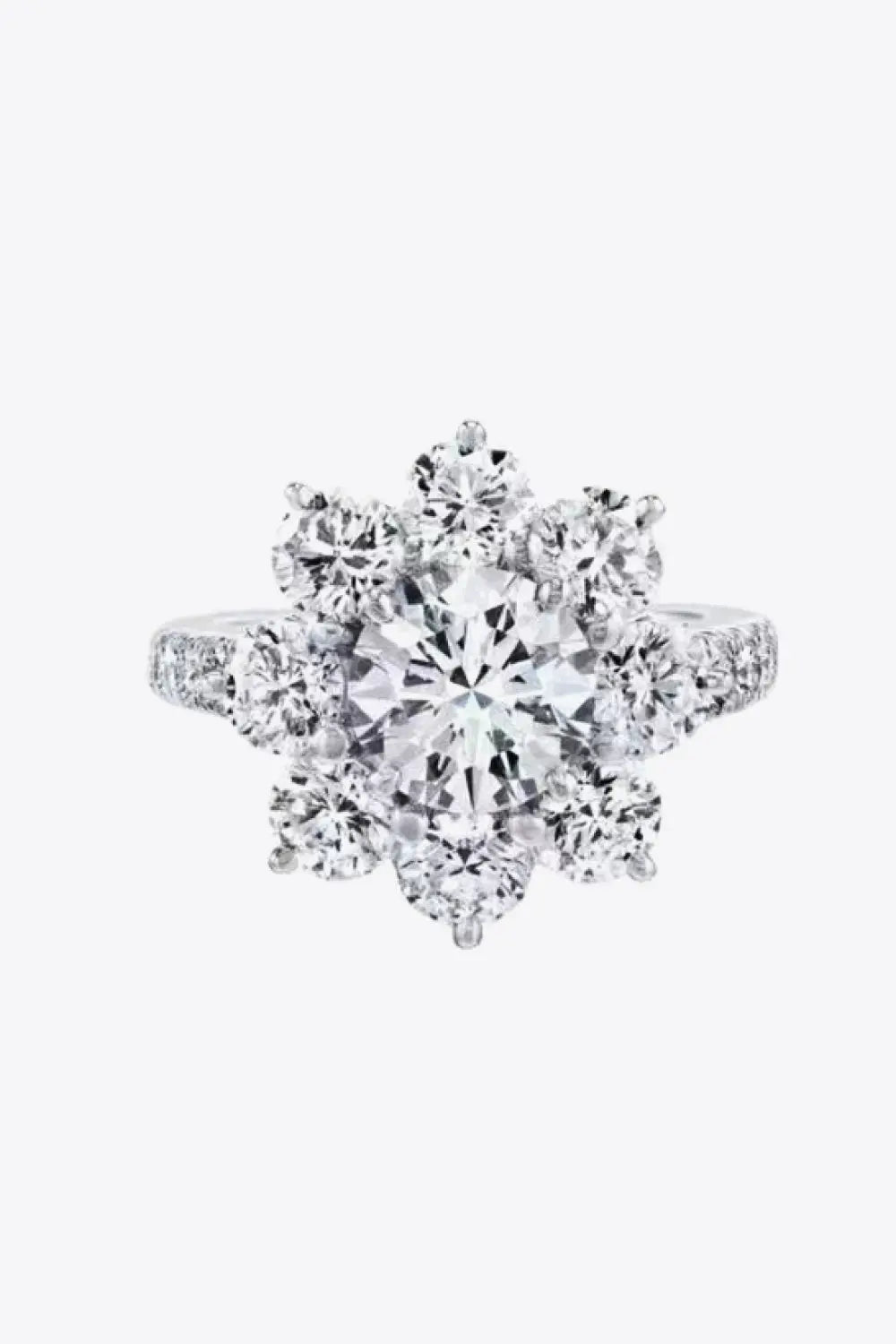 1 Carat Moissanite Flower Ring - SmileBen