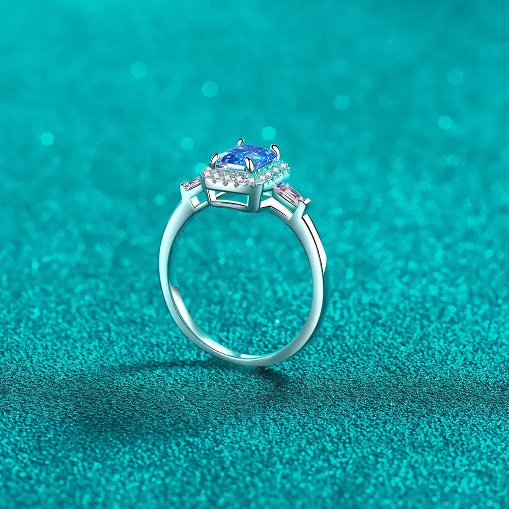 1 Carat Moissanite 925 Sterling Silver Ring - SmileBen