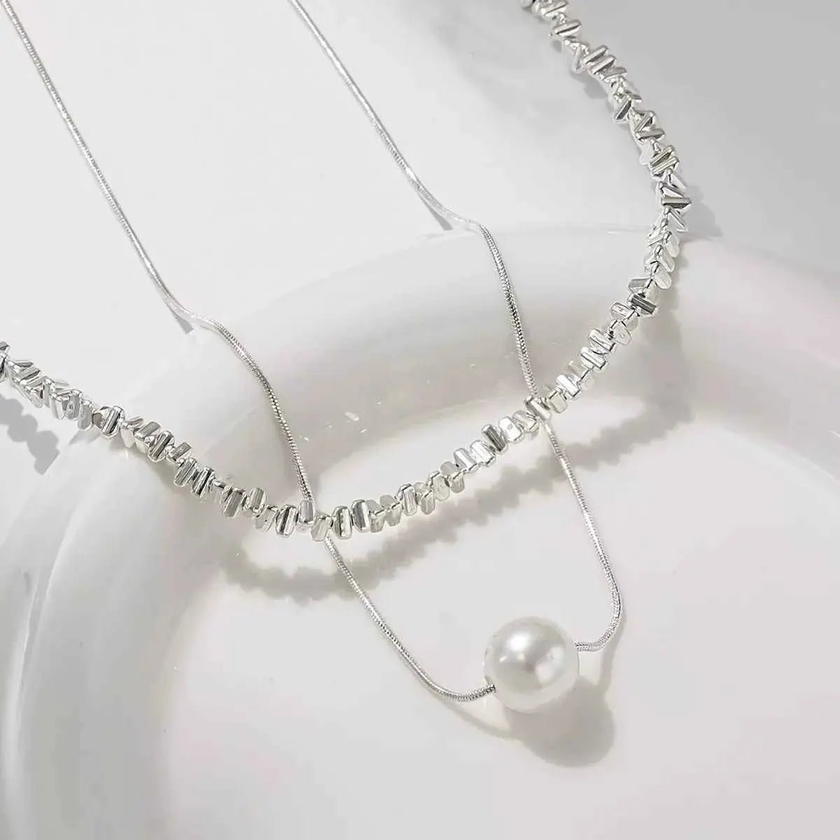 Double Layered Pearl Necklace - SmileBen