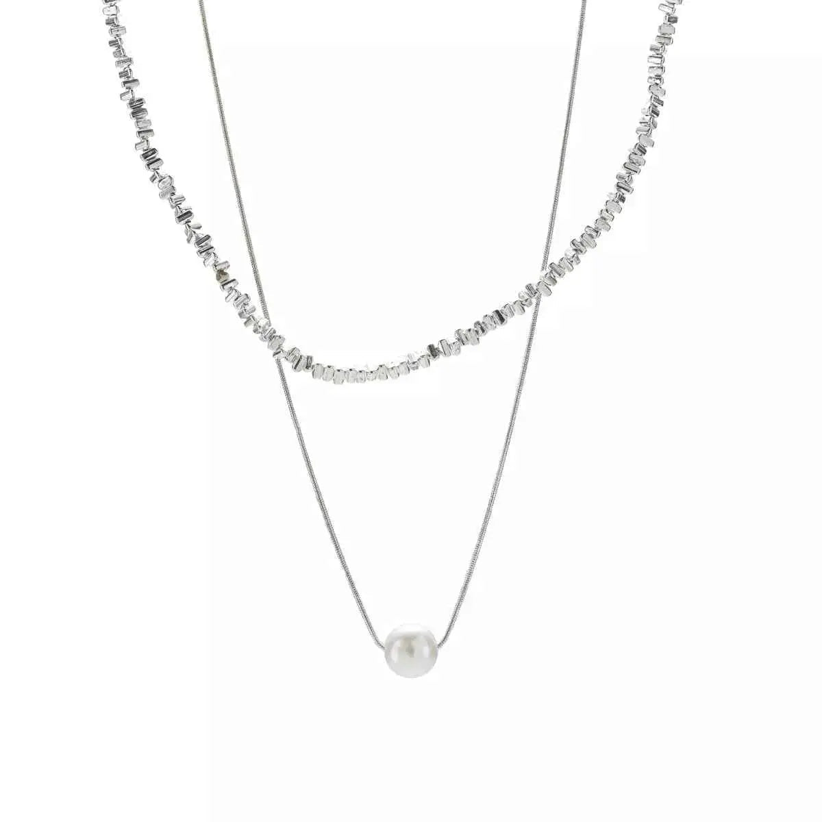 Double Layered Pearl Necklace - SmileBen