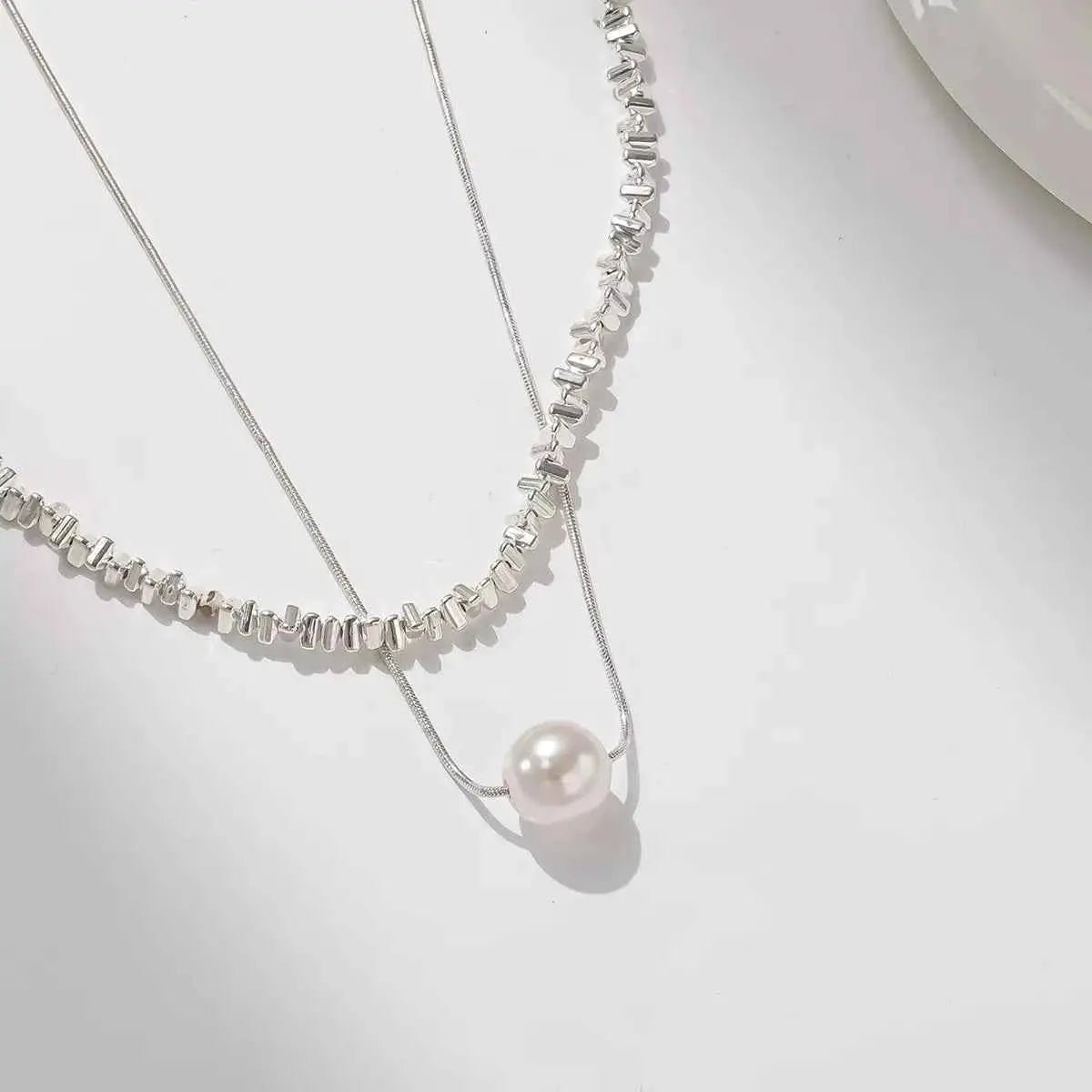 Double Layered Pearl Necklace - SmileBen