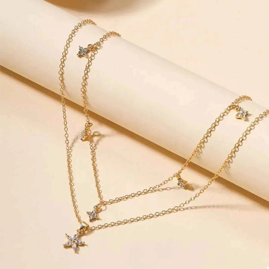 Double Layered Pendant Necklace - SmileBen
