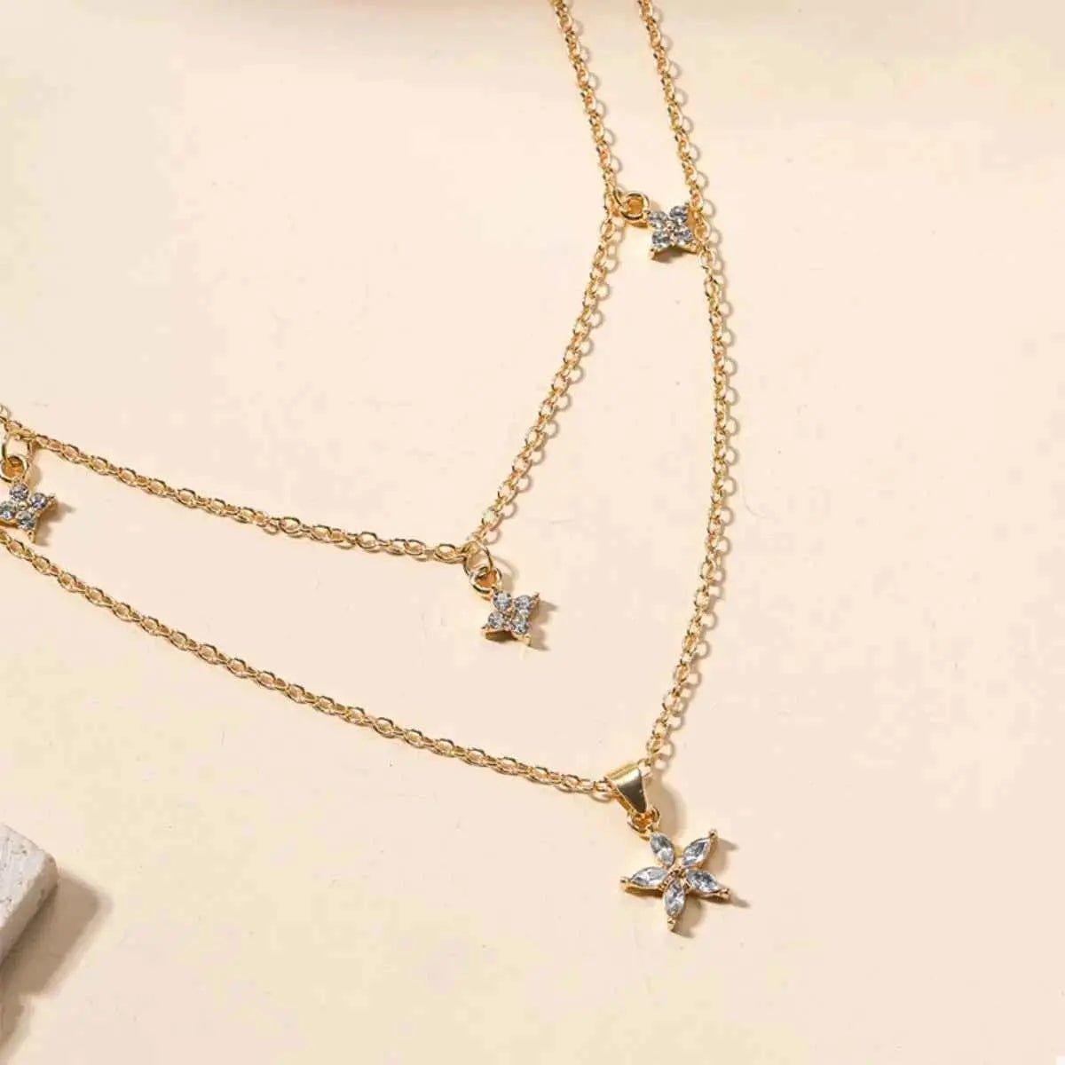 Double Layered Pendant Necklace - SmileBen
