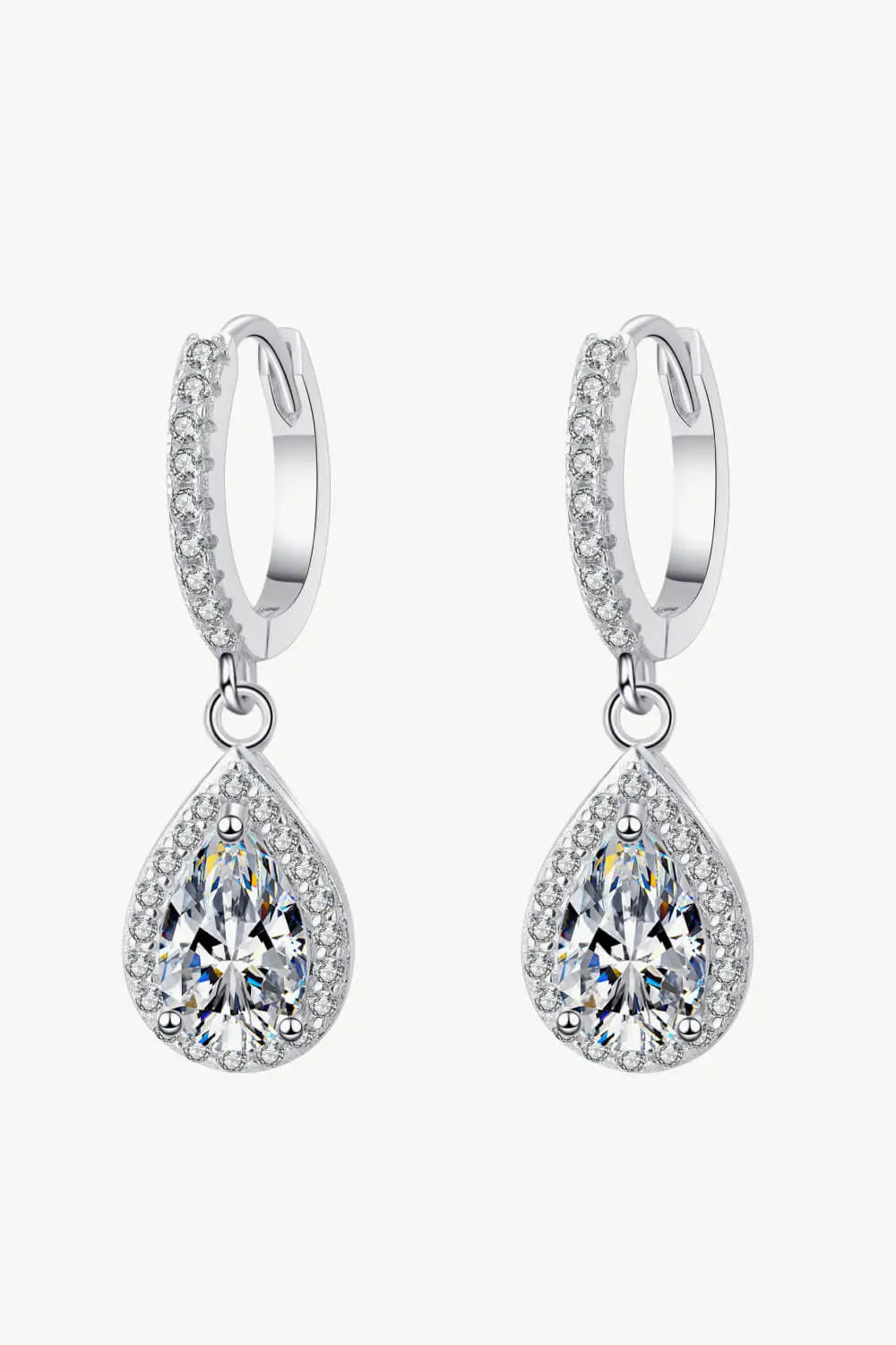 Moissanite Teardrop Earrings - SmileBen