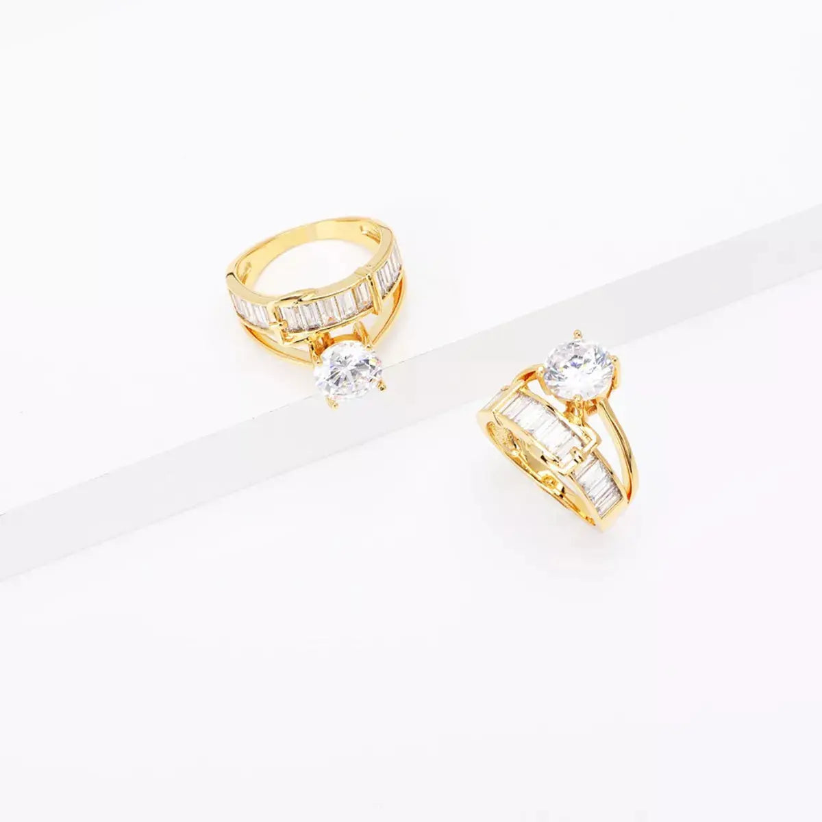 18K Gold-Plated Zircon Ring - SmileBen